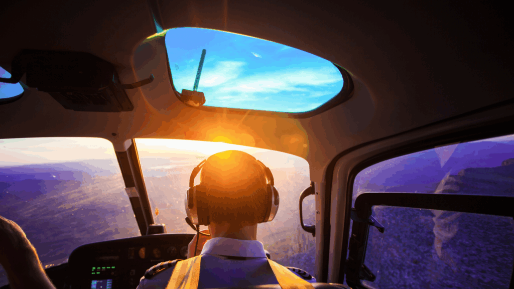 Pilot Use Audio Guide for Aviation Training and Safety